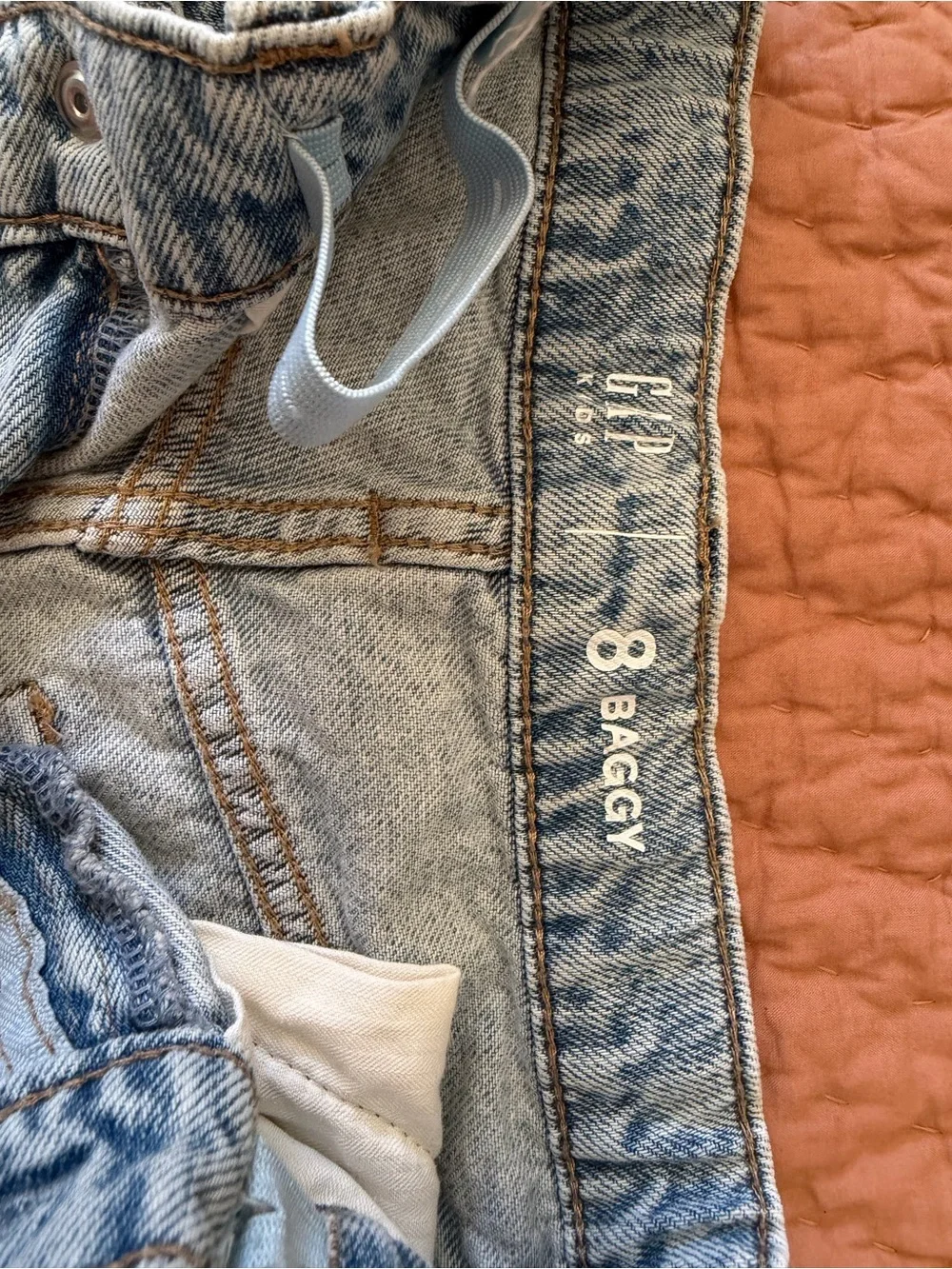 Girl’s Light Wash Wide Leg GAP Jeans